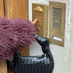 Handcrafted Mini Leather Woven Bag – Chic Everyday Essential - in Black | Arvea Bags