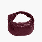 Handcrafted Mini Leather Woven Bag – Chic Everyday Essential - in Burgundy | Arvea Bags