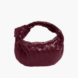 Handcrafted Mini Leather Woven Bag – Chic Everyday Essential - in Burgundy | Arvea Bags