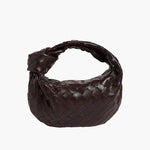 Handcrafted Mini Leather Woven Bag – Chic Everyday Essential - in Coffee | Arvea Bags