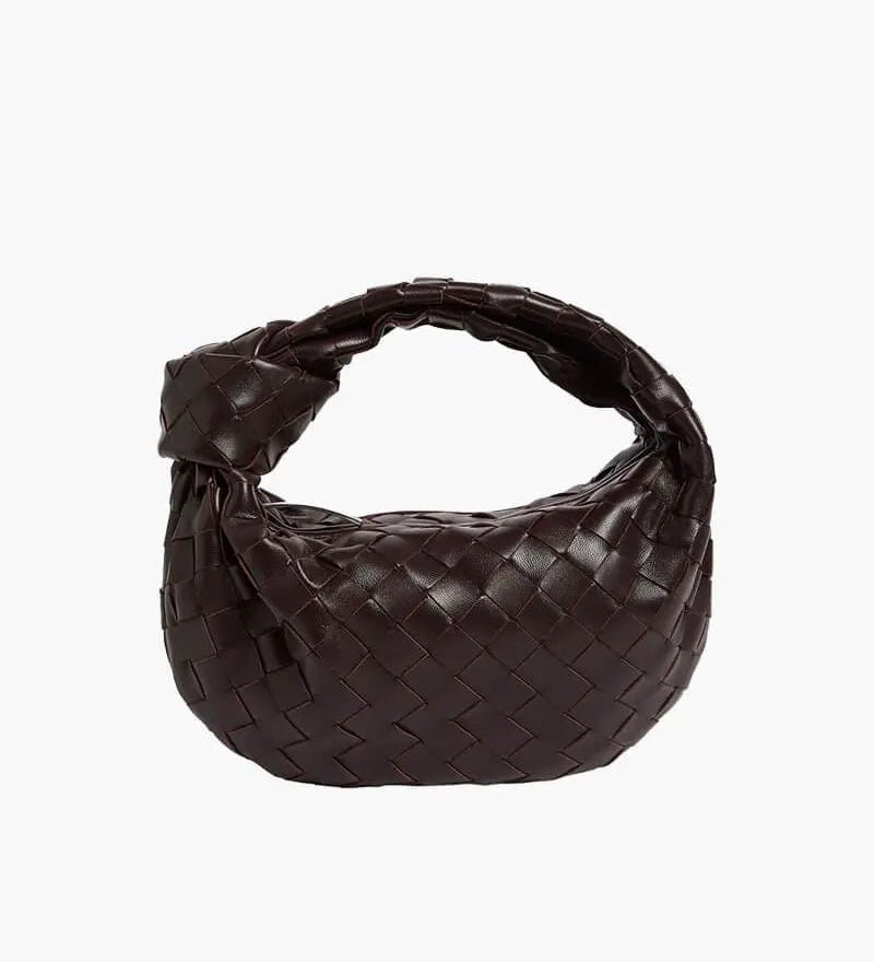 Handcrafted Mini Leather Woven Bag – Chic Everyday Essential - in Coffee | Arvea Bags