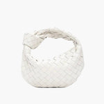 Handcrafted Mini Leather Woven Bag – Chic Everyday Essential - in Light Beige | Arvea Bags