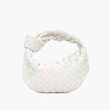 Handcrafted Mini Leather Woven Bag – Chic Everyday Essential - in Light Beige | Arvea Bags