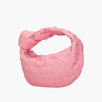 Handcrafted Mini Leather Woven Bag – Chic Everyday Essential - in Salmon Pink | Arvea Bags