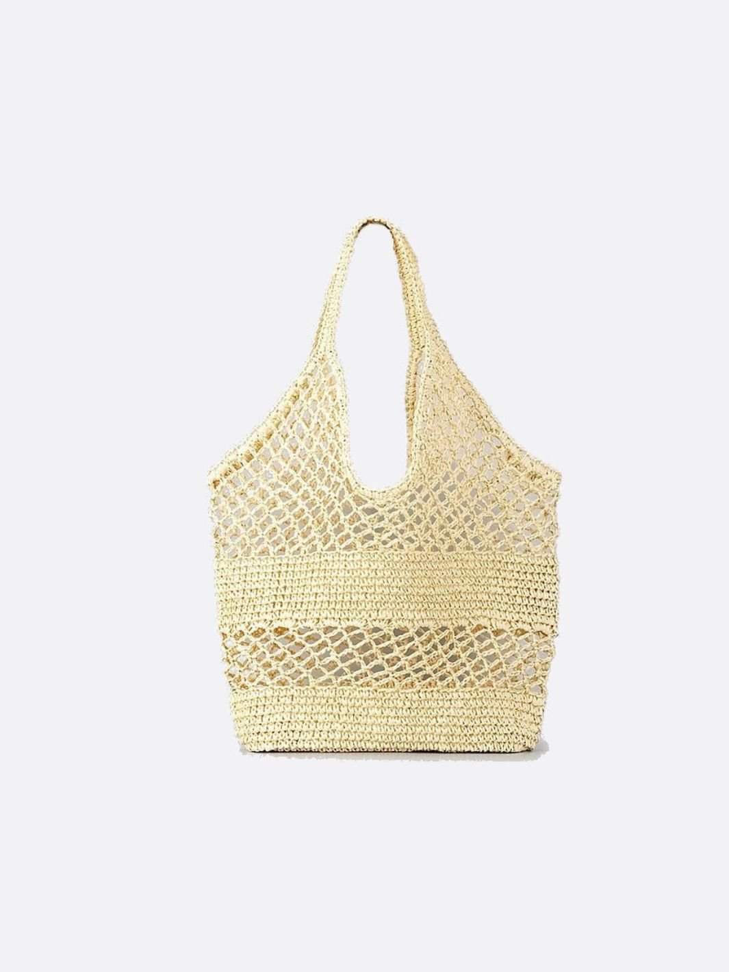 Handwoven Crochet Tote Bag – Lightweight & Stylish - in Beige | Arvea Bags