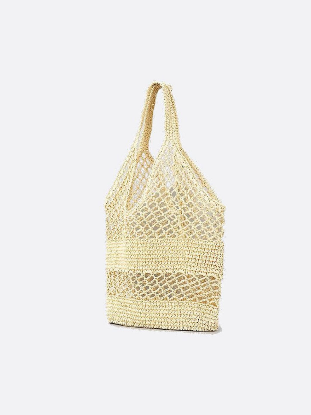Handwoven Crochet Tote Bag – Lightweight & Stylish - in Beige | Arvea Bags