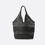 Handwoven Crochet Tote Bag – Lightweight & Stylish - in Black | Arvea Bags