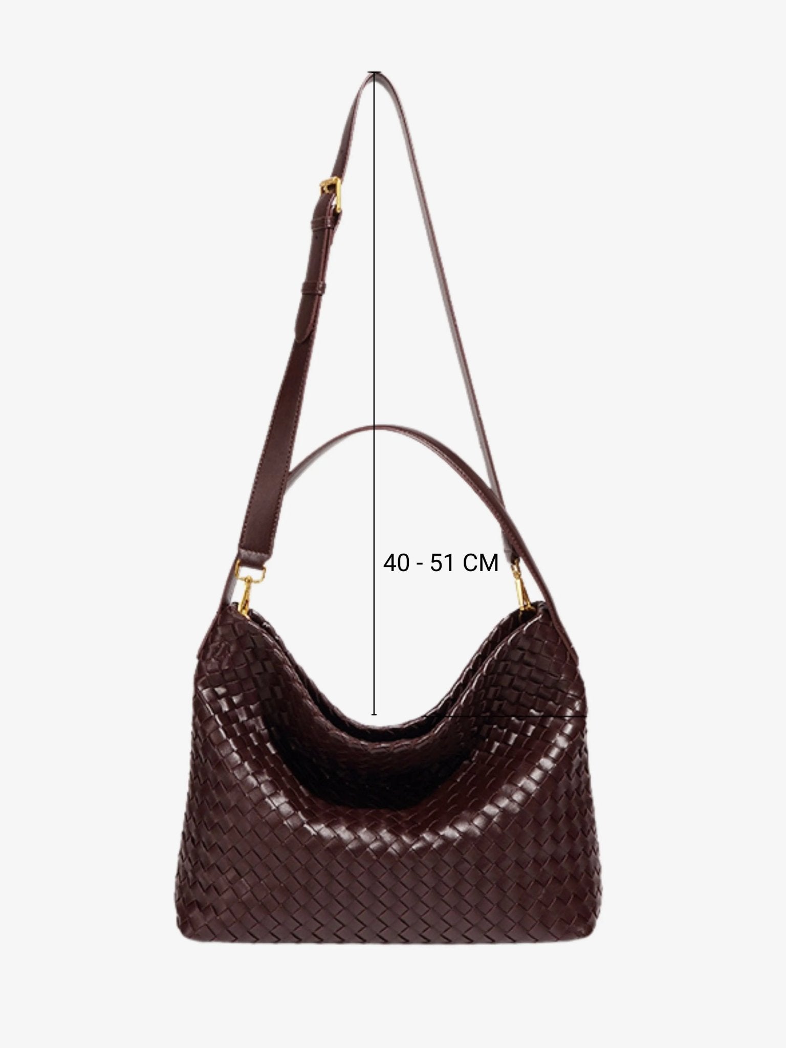 Handwoven Leather Shoulder Bag – Slouchy Burgundy Hobo | Elegant & Functional - in Wine Red | Arvea Bags