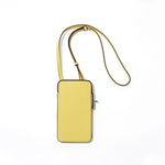 Hespera | Leather Crossbody Phone Bag – Sleek & Modern Minimalism - in Beige Gray | Arvea Bags