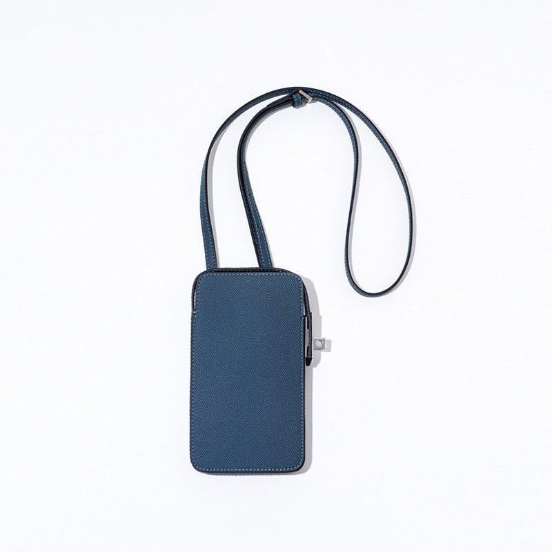 Hespera | Leather Crossbody Phone Bag – Sleek & Modern Minimalism - in Black | Arvea Bags