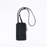 Hespera | Leather Crossbody Phone Bag – Sleek & Modern Minimalism - in Black | Arvea Bags