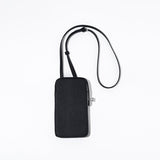 Hespera | Leather Crossbody Phone Bag – Sleek & Modern Minimalism - in Black | Arvea Bags