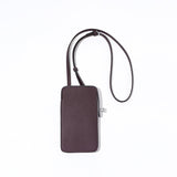 Hespera | Leather Crossbody Phone Bag – Sleek & Modern Minimalism - in Brown | Arvea Bags