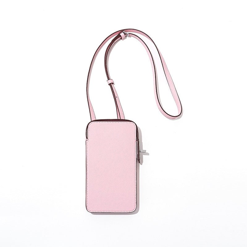 Hespera | Leather Crossbody Phone Bag – Sleek & Modern Minimalism - in Light Green | Arvea Bags