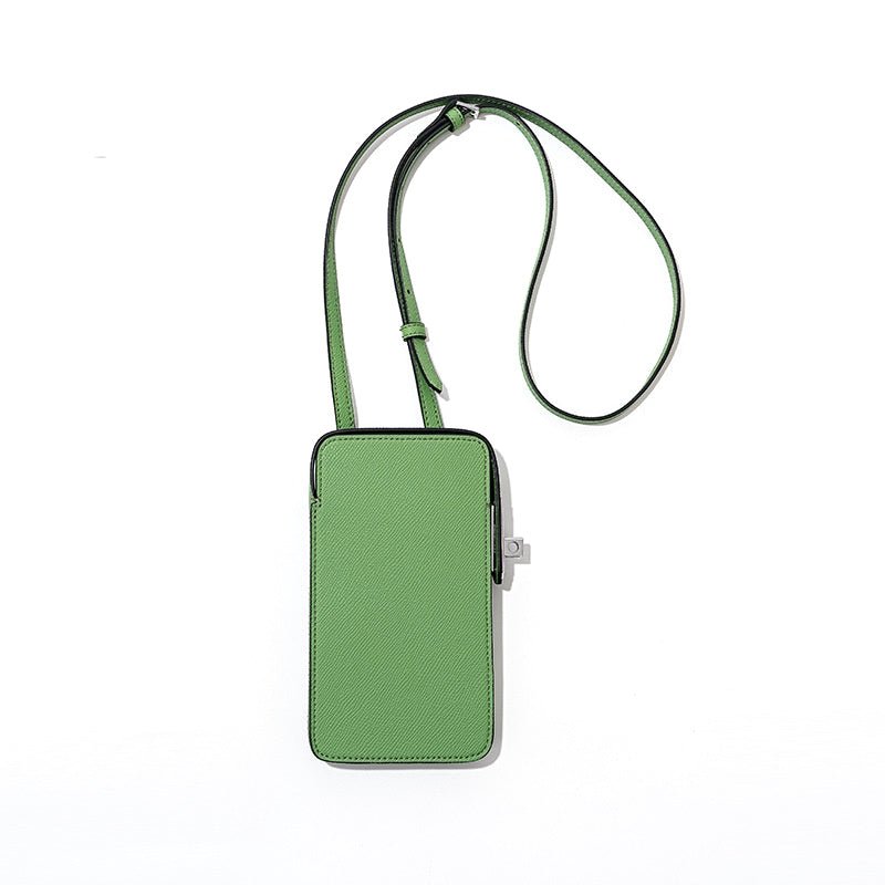Hespera | Leather Crossbody Phone Bag – Sleek & Modern Minimalism - in Purple | Arvea Bags