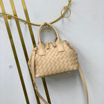 Hestia | Elegant Brown Woven Leather Handbag – Timeless Craftsmanship & Everyday Luxury - in Beige | Arvea Bags