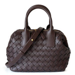 Hestia | Elegant Brown Woven Leather Handbag – Timeless Craftsmanship & Everyday Luxury - in Brown | Arvea Bags