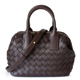 Hestia | Elegant Brown Woven Leather Handbag – Timeless Craftsmanship & Everyday Luxury - in Brown | Arvea Bags