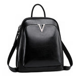 Illyria | Sleek Black Leather Backpack – Modern, Stylish & Functional - in Black | Arvea Bags