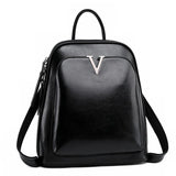 Illyria | Sleek Black Leather Backpack – Modern, Stylish & Functional - in Black | Arvea Bags