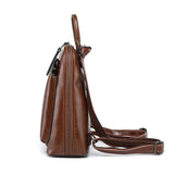 Illyria | Sleek Black Leather Backpack – Modern, Stylish & Functional - in Brown | Arvea Bags