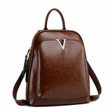 Illyria | Sleek Black Leather Backpack – Modern, Stylish & Functional - in Brown | Arvea Bags