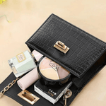 Isabella | Black Croc - Embossed Mini Bag – Elegant & Sophisticated - in Black | Arvea Bags