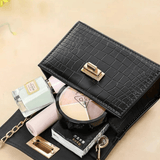 Isabella | Black Croc - Embossed Mini Bag – Elegant & Sophisticated - in Black | Arvea Bags