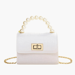 Isabella | Black Croc - Embossed Mini Bag – Elegant & Sophisticated - in Light Beige | Arvea Bags