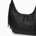 Isabella | Bold & Sophisticated Woven Shopper Bag – Timeless Charm & Practicality - in Black | Arvea Bags