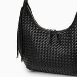 Isabella | Bold & Sophisticated Woven Shopper Bag – Timeless Charm & Practicality - in Black | Arvea Bags