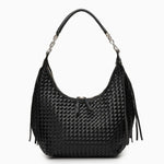 Isabella | Bold & Sophisticated Woven Shopper Bag – Timeless Charm & Practicality - in Black | Arvea Bags