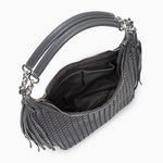 Isabella | Bold & Sophisticated Woven Shopper Bag – Timeless Charm & Practicality - in Grey | Arvea Bags