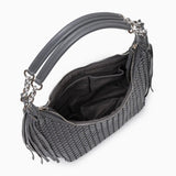 Isabella | Bold & Sophisticated Woven Shopper Bag – Timeless Charm & Practicality - in Grey | Arvea Bags