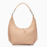 Isabella | Bold & Sophisticated Woven Shopper Bag – Timeless Charm & Practicality - in Light Brown | Arvea Bags