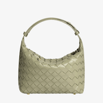 Isabella | Luxe Burgundy Woven Leather Tote – Chic & Statement - Making - in Olive | Arvea Bags