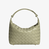 Isabella | Luxe Burgundy Woven Leather Tote – Chic & Statement - Making - in Olive | Arvea Bags