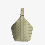 Isabella | Luxe Burgundy Woven Leather Tote – Chic & Statement - Making - in Olive | Arvea Bags