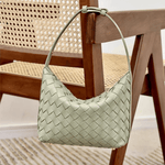 Isabella | Luxe Burgundy Woven Leather Tote – Chic & Statement - Making - in Olive | Arvea Bags