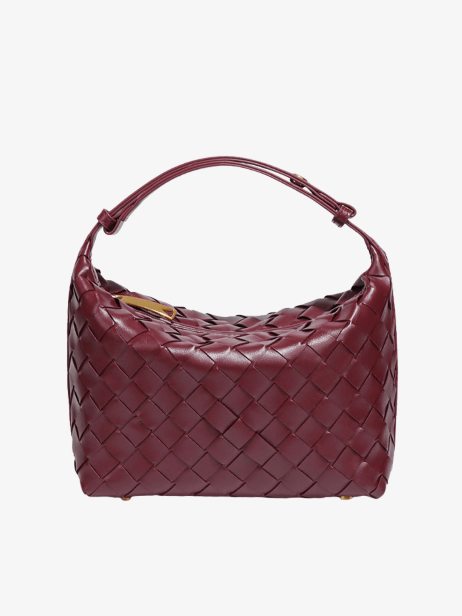 Isabella | Luxe Burgundy Woven Leather Tote – Chic & Statement - Making - in Wine Red | Arvea Bags