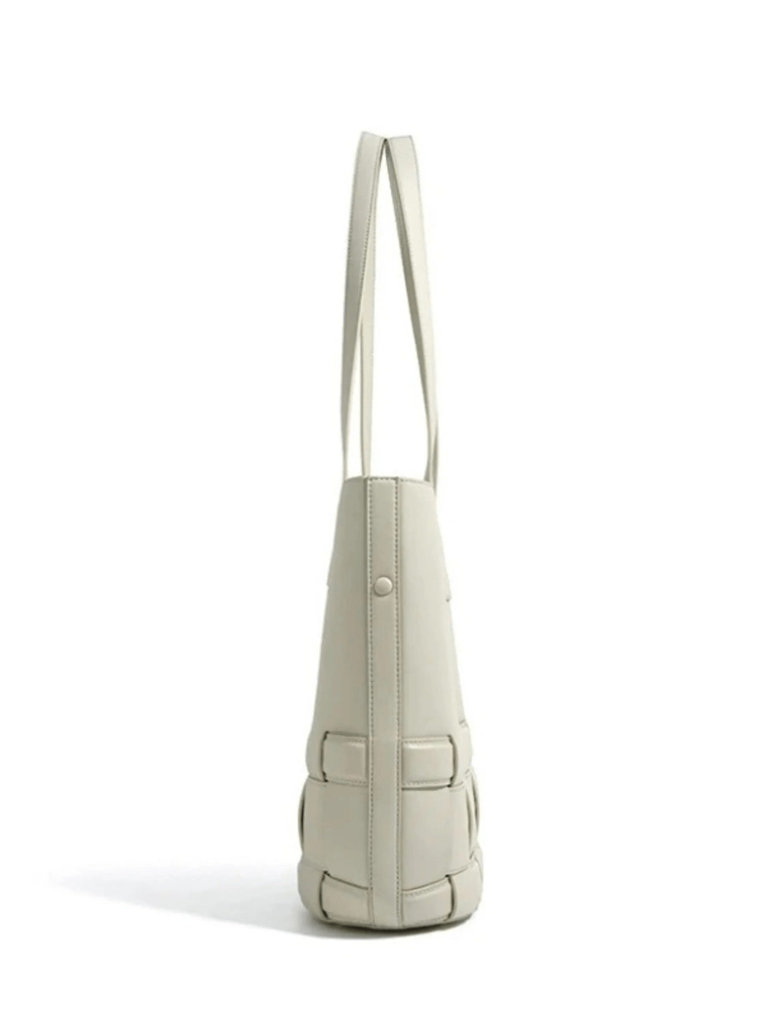 Isabelle | Luxe White Woven Leather Tote – Minimal & Elegant - in Black | Arvea Bags