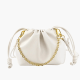Isla | Beige Leather Drawstring Bag – Chic & Elegant - in Beige | Arvea Bags