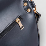 Isla | Contemporary Black Leather Crossbody – Sleek & Stylish - in Black | Arvea Bags