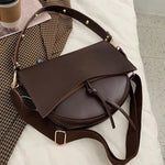 Isla | Contemporary Black Leather Crossbody – Sleek & Stylish - in Brown | Arvea Bags