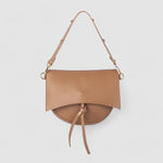 Isla | Contemporary Black Leather Crossbody – Sleek & Stylish - in Khaki | Arvea Bags