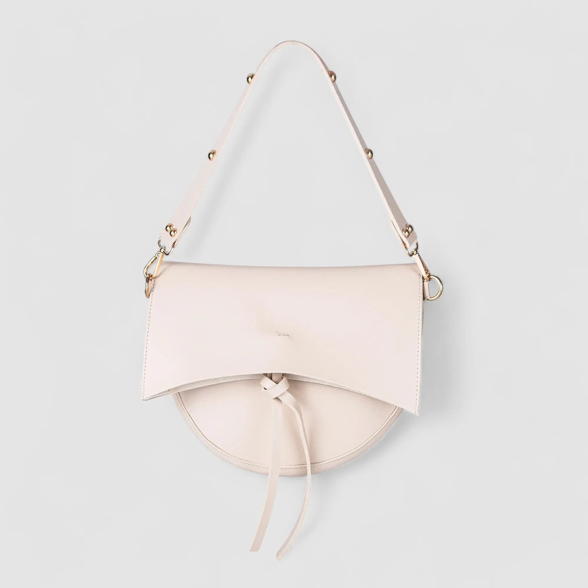 Isla | Contemporary Black Leather Crossbody – Sleek & Stylish - in Light Beige | Arvea Bags