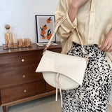 Isla | Contemporary Black Leather Crossbody – Sleek & Stylish - in Light Beige | Arvea Bags