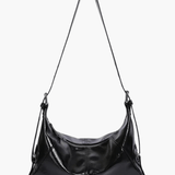 Isla | Luxe Black Patent Leather Shoulder Bag – Sleek & Edgy - in Black | Arvea Bags