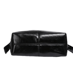 Isla | Luxe Black Patent Leather Shoulder Bag – Sleek & Edgy - in Black | Arvea Bags