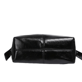 Isla | Luxe Black Patent Leather Shoulder Bag – Sleek & Edgy - in Black | Arvea Bags